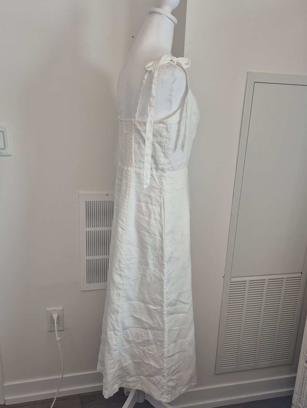 Wilfred White Button-Front Midi Dress - Picture 6 of 11